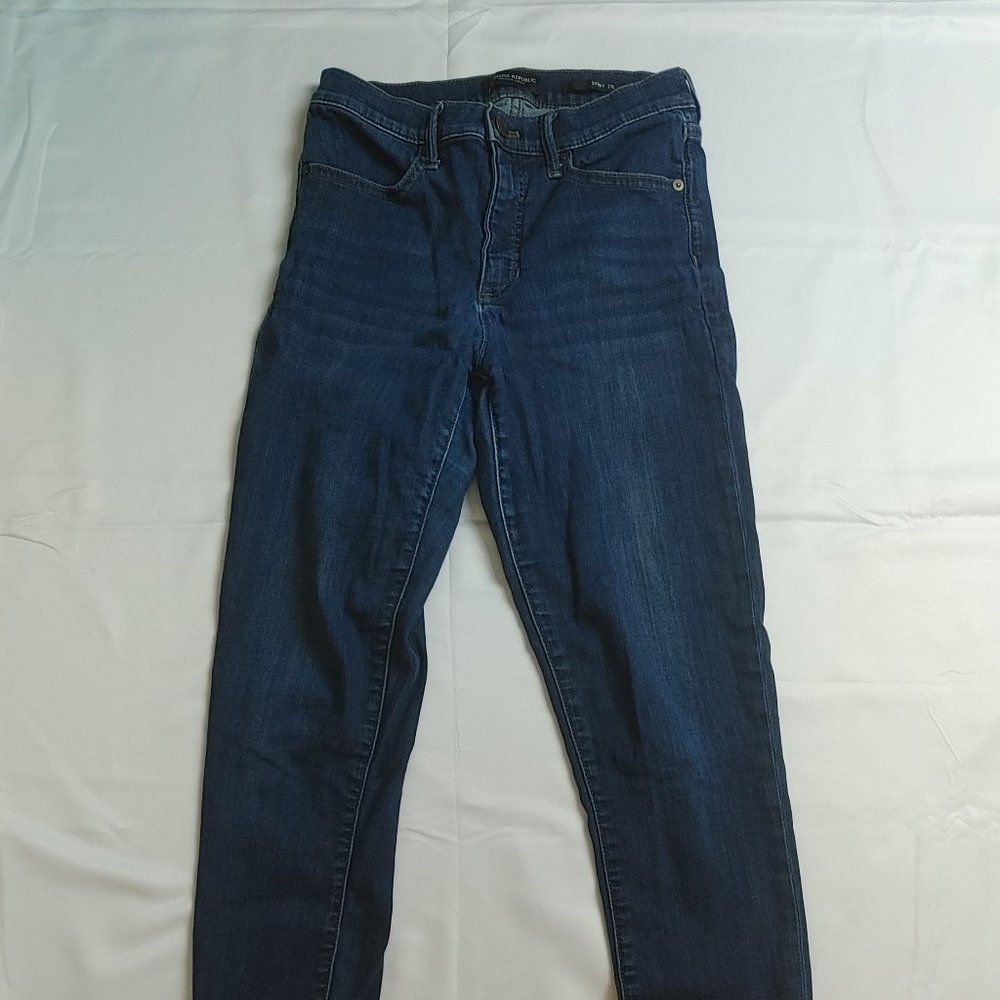 Banana Republic Women's Cropped Jeans Modern Skinny Dark Wash 27L
